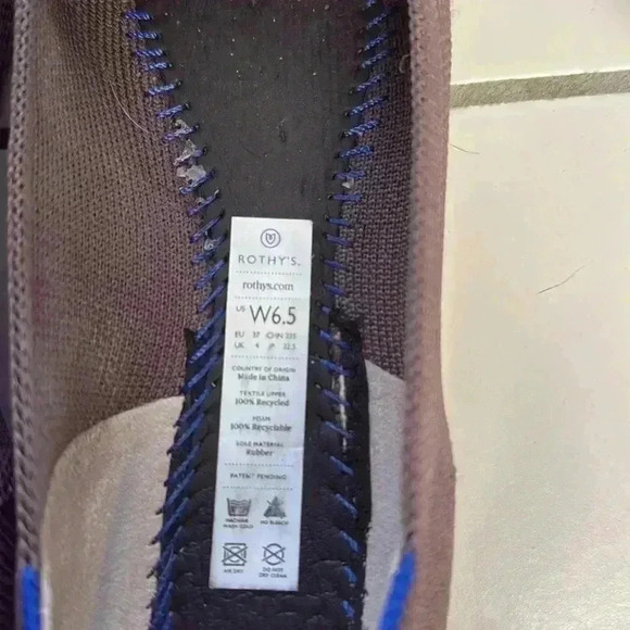 Rothy's Ponts in Mink Purple with Blue Heel Trim Size Women's 6 - Picture 4 of 7